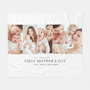 Mama Foto-Collage Erstes Muttertags-Geschenk zum A Fleecedecke