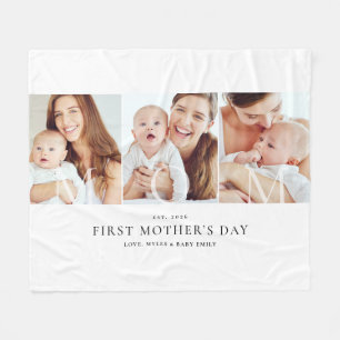 Mama Foto-Collage Erstes Muttertags-Geschenk zum A Fleecedecke