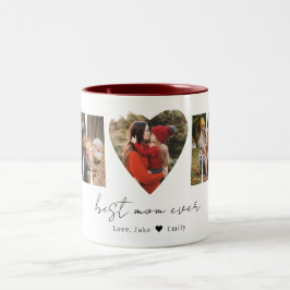 Mama Foto Collage Herz Foto Muttertagsgeschenk Zweifarbige Tasse
