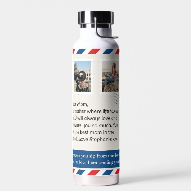 Mama Foto Collage Letter Postumarmung Trinkflasche (Links)