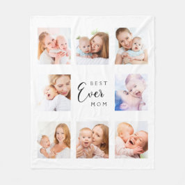 Mama Foto Collage White Mother Day Fleecedecke
