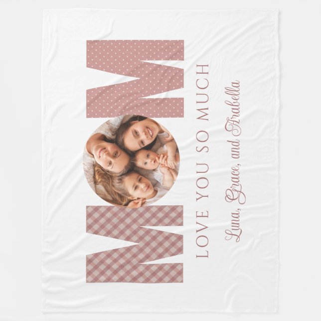 Mama Foto Fleece Blanket (Vorderseite)