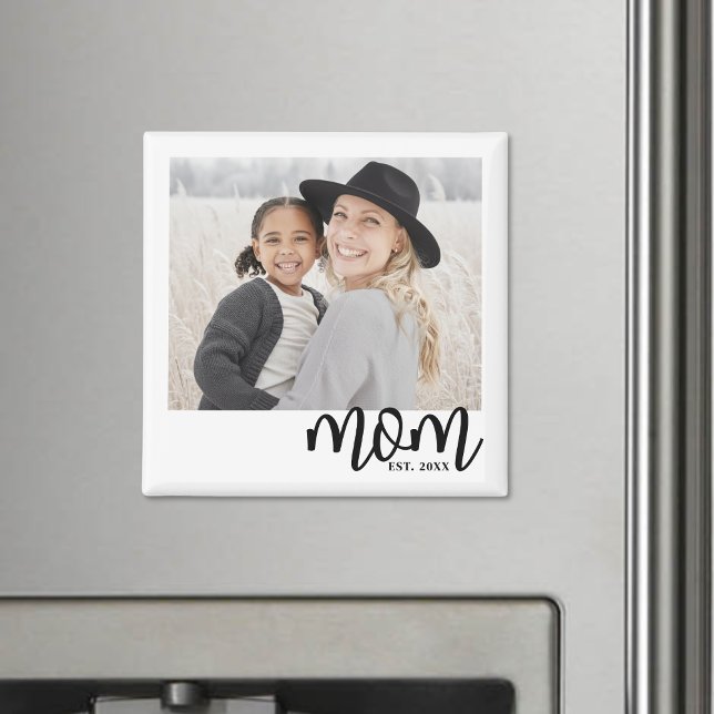 Mama: Foto-Geschenk Magnet (Mom Established Photo Gift magnet)