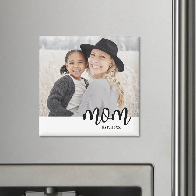 Mama: Foto-Geschenk Magnet (Mom Established Photo Gift magnet)