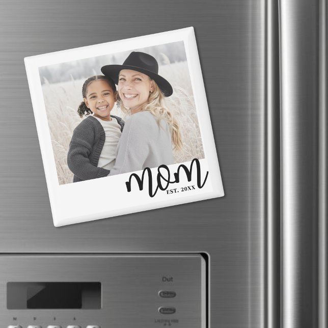 Mama: Foto-Geschenk Magnet (Mom Established Photo Gift magnet)