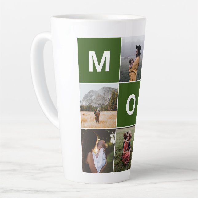 Mama Foto Latte Tasse für Muttertag (Linke Ecke)