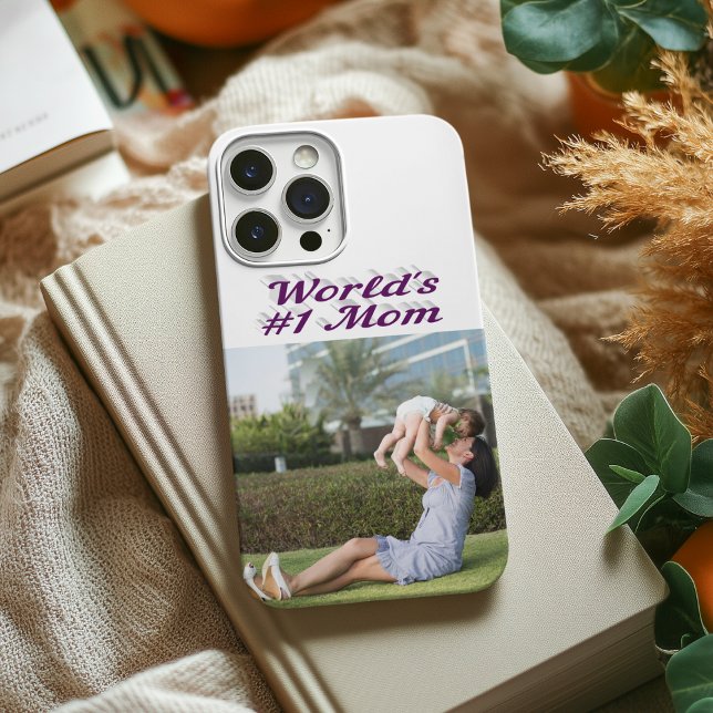 Mama-Foto Lila-Text iPhone-Hülle Case-Mate iPhone Hülle (Von Creator hochgeladen)