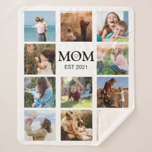 Mama FotoCollage Moderne Sherpadecke