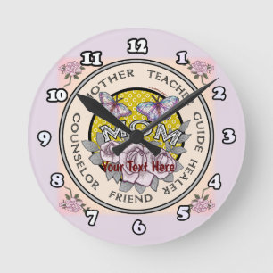 Mama Friend Clock Runde Wanduhr
