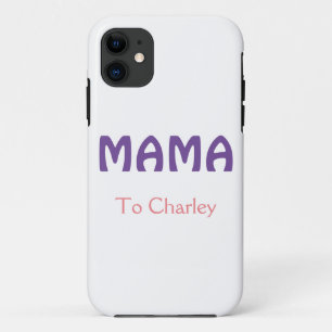 Mama frohe Mutter retro lila Namenstext vint Case-Mate iPhone Hülle