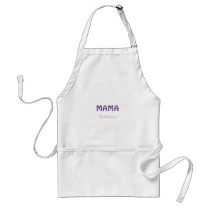 Mama frohe Mutter retro lila Namenstext vint Schürze