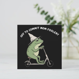 Mama Frosch auf dem Weg, um Mama-Albernheiten Roll Einladung