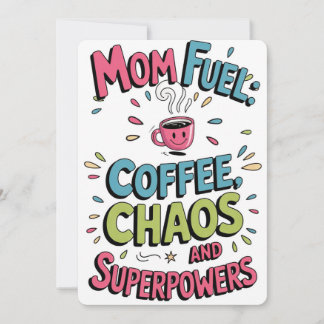 Mama Fuel Funny Coffee Card Feiertagskarte