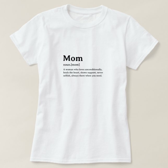 Mama Funny Dictionary Definition T-Shirt (Design vorne)