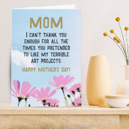 Mama Funny Quote Blume BlumenMuttertag Karte