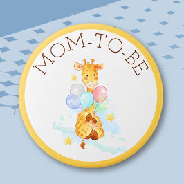 Mama für die Babydusche Giraffschaltfläche Button