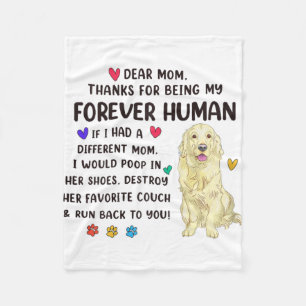 Mama für die menschliche Creme Golden Retriever Mü Fleecedecke
