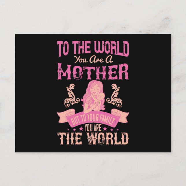 Mama - Für die Welt bist du Mutter Postkarte (Vorderseite)