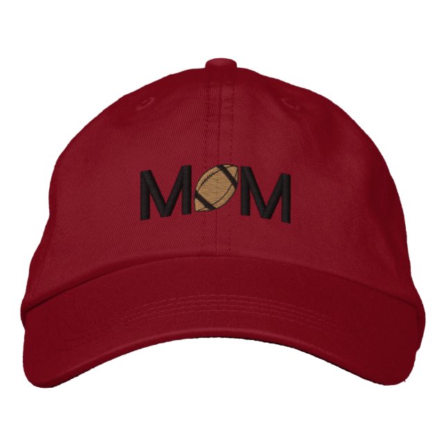 Mama für Fußball Bestickte Baseballkappe (Vorderseite)