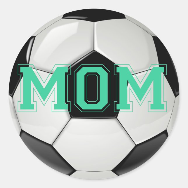 Mama für Fußball Runder Aufkleber (Vorderseite)