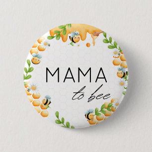 Mama für Honey Bumble Bee Baby Dusche Button