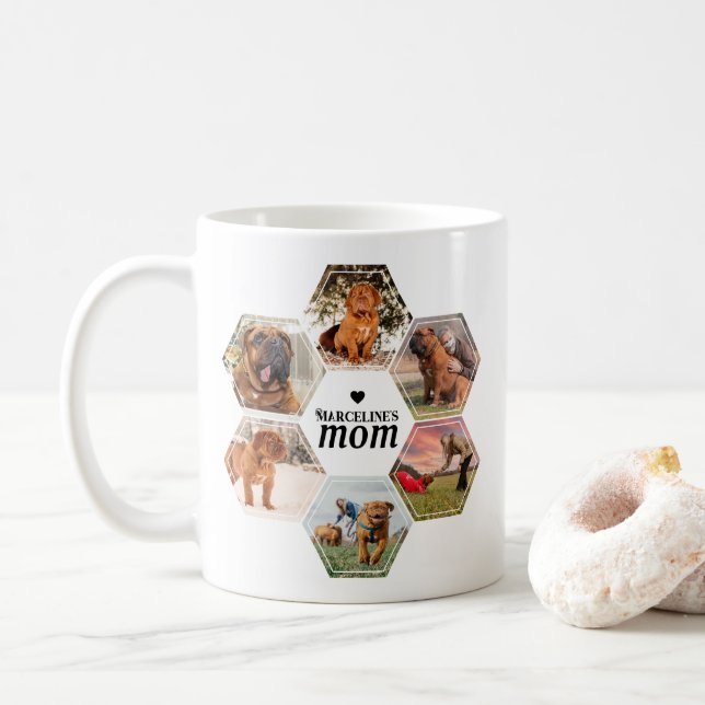 Mama für Hunde benutzerdefinierte BildCollage mit  Kaffeetasse (Mit Donut)