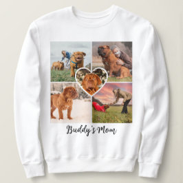 Mama für Hunde Custom 5 Foto Collage Grid & Heart Sweatshirt