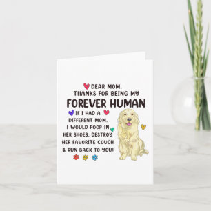 Mama für immer menschliche Creme Golden Retriever  Karte