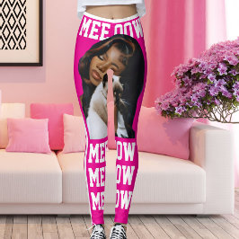 Mama für Katzen Liebe, rosa, weißes Foto Leggings