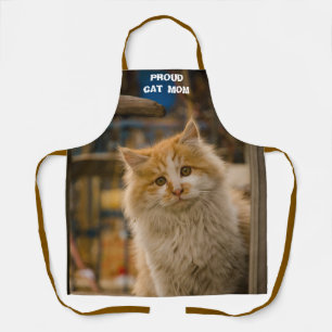 Mama für Katzen mit benutzerdefiniertem Cat-Foto,  Schürze