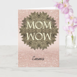 Mama für kundenspezifische Namen WOW Mandala ästhe Karte