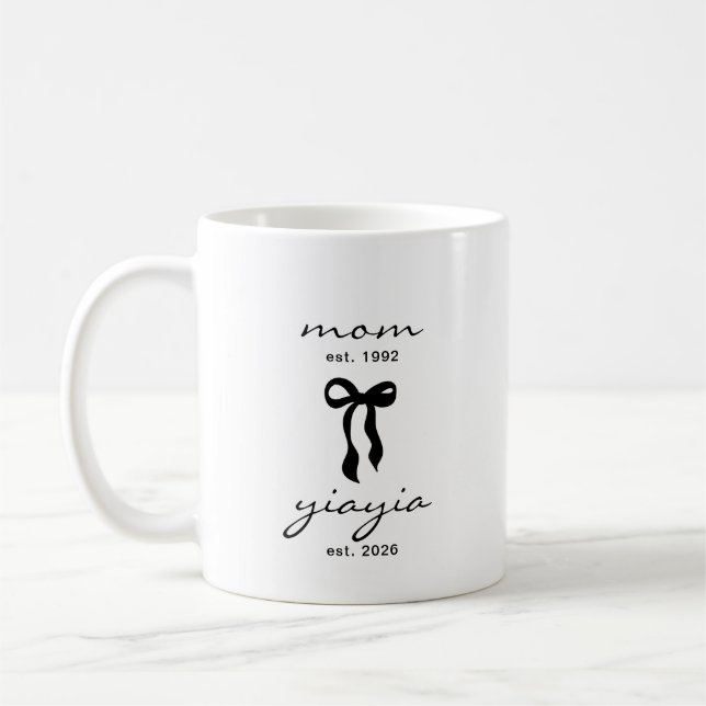 Mama für Oma Tasse mit Schleife (Links)