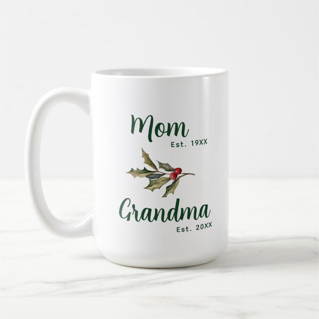 Mama für Oma Weihnachtsfeiertag - Maßgeblicher Kee Kaffeetasse (Links)