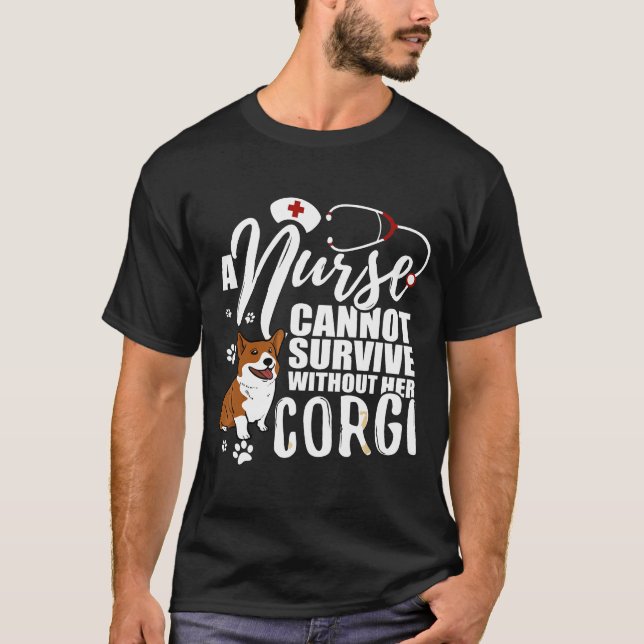 Mama für Pflegekräfte Corgi für Frauen T-Shirt (Vorderseite)