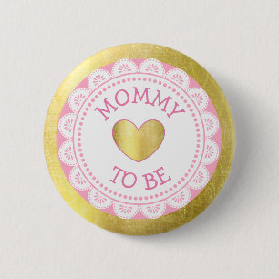 Mama für Pink & Gold Baby Duschknopf Button