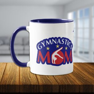 Mama für Red White und Blue Gymnastics Personalisi Tasse