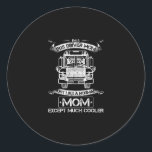 Mama für Schulbusfahrer wie eine normale Ausnahme Runder Aufkleber<br><div class="desc">Mama für Schulbusfahrer wie eine normale Ausnahme</div>