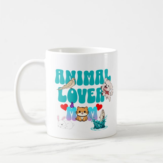 Mama für Tierliebhaber Kaffeetasse (Links)