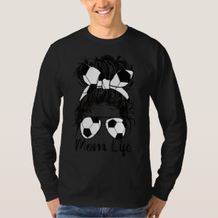 Mama Fußball Ball Brille Bow Mama Leben 1 T-Shirt