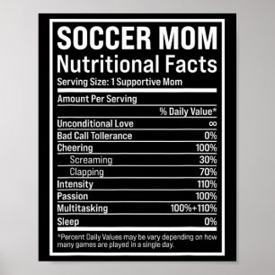 Mama Fußball Mama Ernährung Funny Mütter Poster