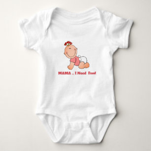 Mama füttere mich baby strampler