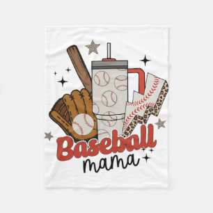 Mama Game Day Vibes Mütter Day Women Baseball Mama Fleecedecke
