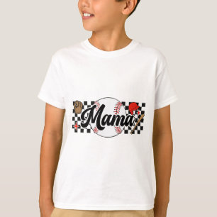 Mama Game Day Vibes Mütter Day Women Baseball Mama T-Shirt