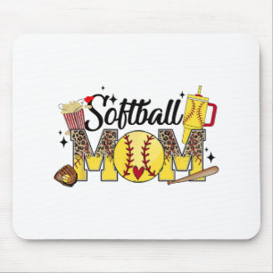 Mama Game Day Vibes Mütter Day Women Softball Mama Mousepad