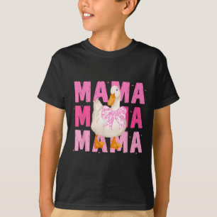 Mama Gans Coquette Schleife lustige Mama Gans Mutt T-Shirt