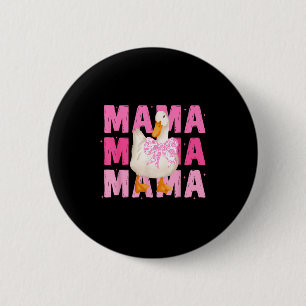 Mama-Gans Coquette-Schleife lustige Mutter-Gans Mu Button
