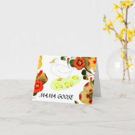 Mama Gänse und Gänseblüte, Muttergottentag Karte