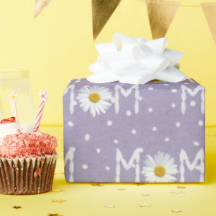 Mama Gänseblümchen auf Tupfen-Geschenkpapier Geschenkpapier