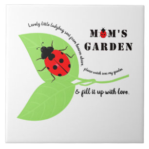 Mama Garden Ladybug Große Keramik Fliese
