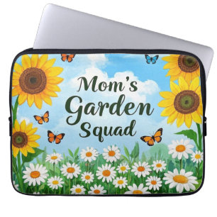 Mama Garden Squad Sunflowers Daisies Butterflies Laptopschutzhülle